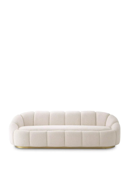 Cream Bouclé Upholstered Sofa | Eichholtz Inger