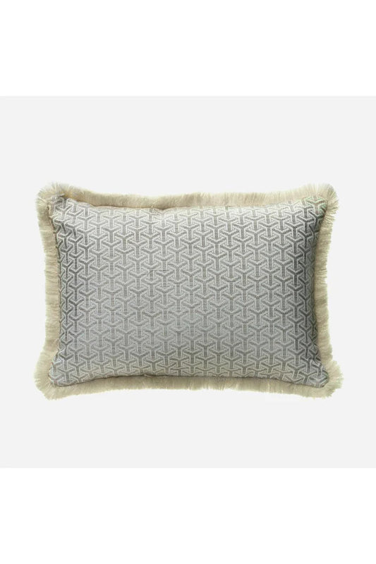 Geometric Pattern Fringed Cushion | Andrew Martin Monte