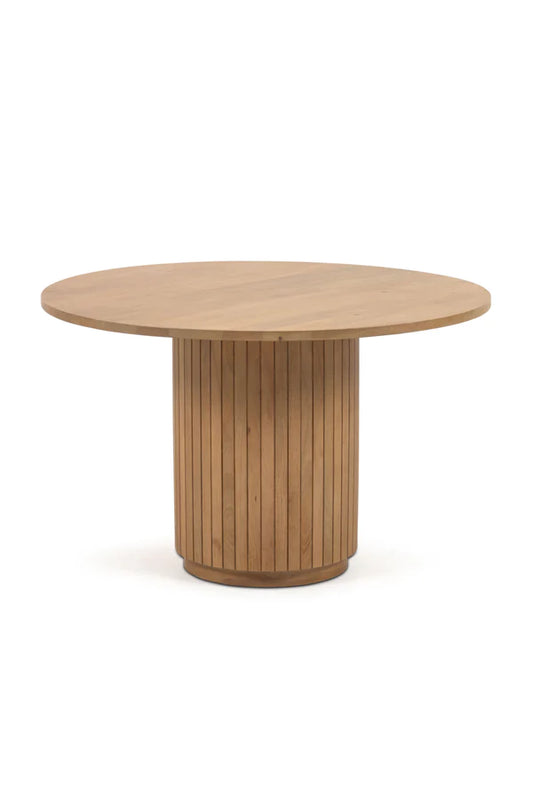 Mango Wood Pedestal Round Table | La Forma Licia