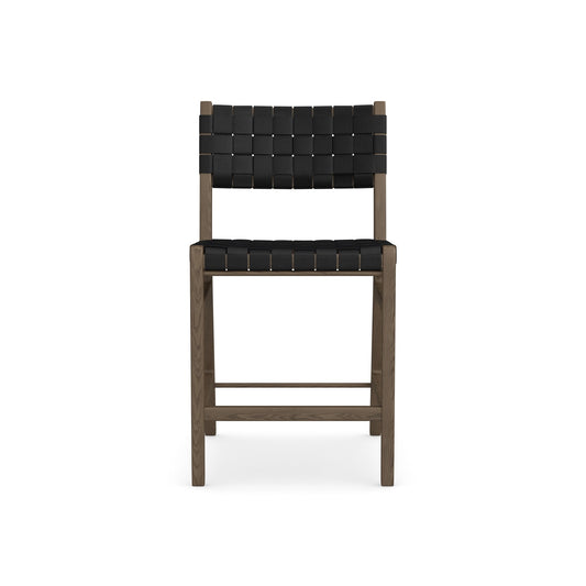 Stratton Counter Stool Rustic Brown Wood/Black