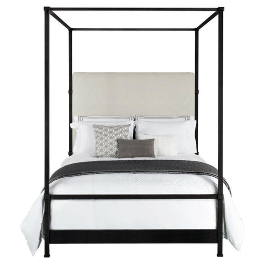 Ranile Modern Classic Grey Metal Canopy Bed - Queen