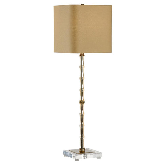 Chelsea House Phillips Modern Classic Antique Brass Bamboo Bedside Lamp